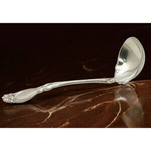 Vintage Holmes & Edwards Ornate Soup Ladle Chalon Chatsworth Monogrammed Spoon